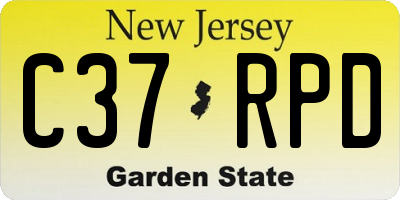 NJ license plate C37RPD
