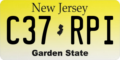 NJ license plate C37RPI