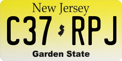 NJ license plate C37RPJ