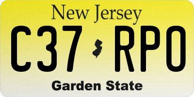 NJ license plate C37RPO