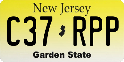 NJ license plate C37RPP