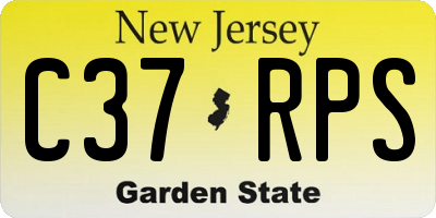 NJ license plate C37RPS