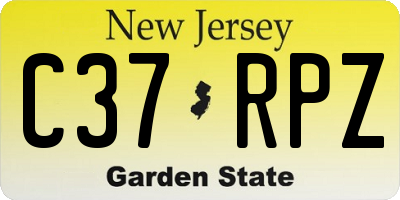 NJ license plate C37RPZ