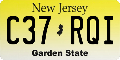 NJ license plate C37RQI