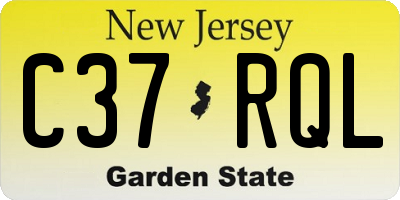 NJ license plate C37RQL