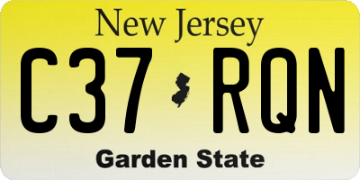 NJ license plate C37RQN