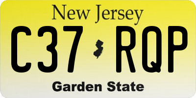NJ license plate C37RQP