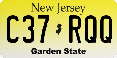 NJ license plate C37RQQ