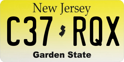NJ license plate C37RQX