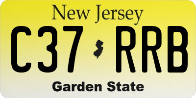 NJ license plate C37RRB
