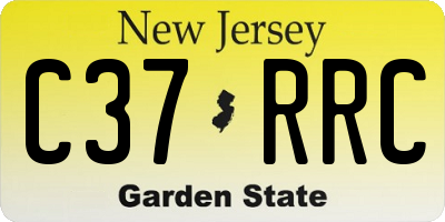 NJ license plate C37RRC