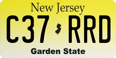 NJ license plate C37RRD