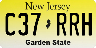 NJ license plate C37RRH