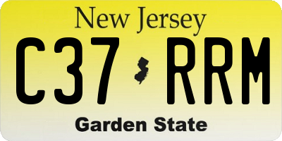 NJ license plate C37RRM