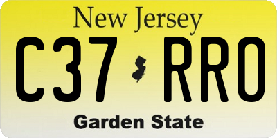 NJ license plate C37RRO