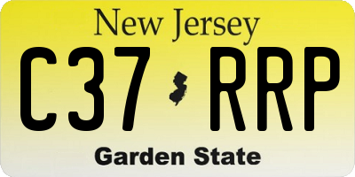 NJ license plate C37RRP