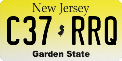 NJ license plate C37RRQ