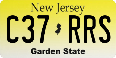 NJ license plate C37RRS