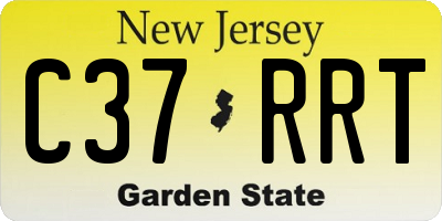 NJ license plate C37RRT