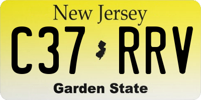 NJ license plate C37RRV