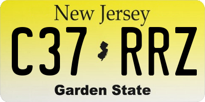 NJ license plate C37RRZ