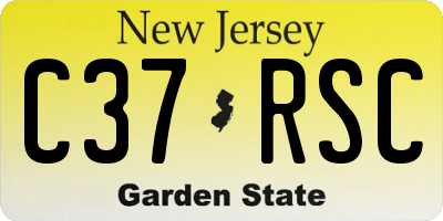 NJ license plate C37RSC