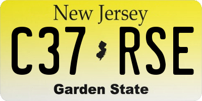 NJ license plate C37RSE