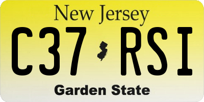 NJ license plate C37RSI