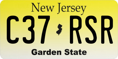 NJ license plate C37RSR