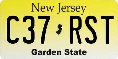NJ license plate C37RST