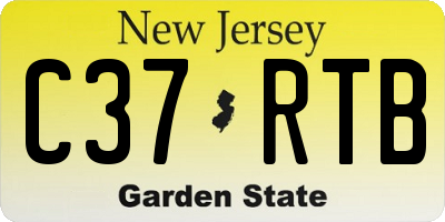 NJ license plate C37RTB