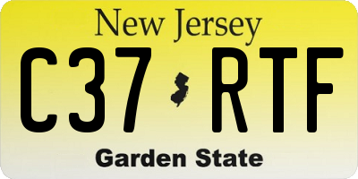 NJ license plate C37RTF