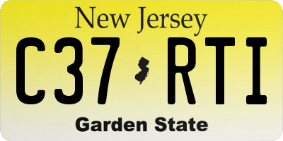 NJ license plate C37RTI
