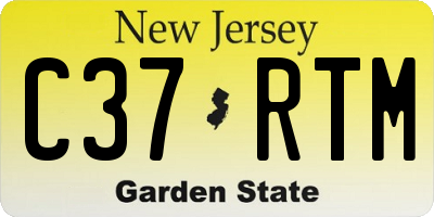 NJ license plate C37RTM