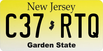 NJ license plate C37RTQ