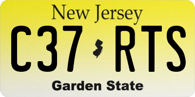 NJ license plate C37RTS