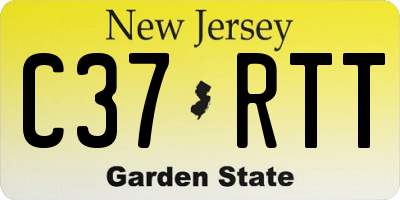 NJ license plate C37RTT