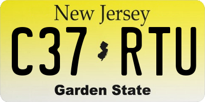 NJ license plate C37RTU