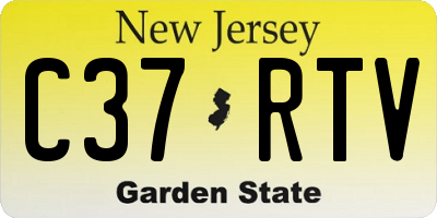 NJ license plate C37RTV