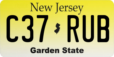 NJ license plate C37RUB