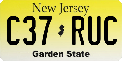 NJ license plate C37RUC