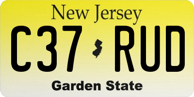 NJ license plate C37RUD