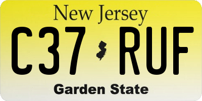 NJ license plate C37RUF