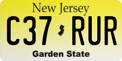 NJ license plate C37RUR