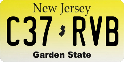 NJ license plate C37RVB