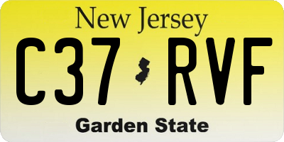 NJ license plate C37RVF