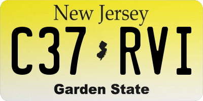 NJ license plate C37RVI