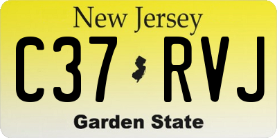 NJ license plate C37RVJ