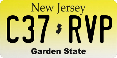 NJ license plate C37RVP