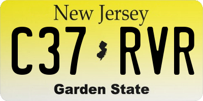 NJ license plate C37RVR
